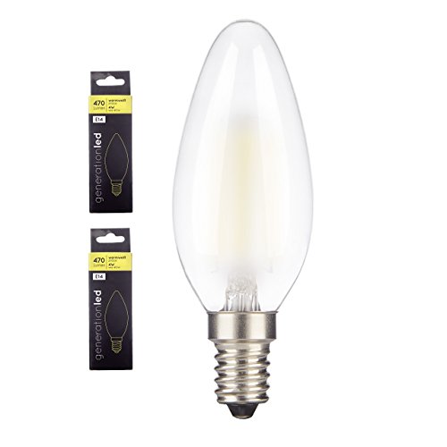 Preisvergleich Produktbild generationled LED Filament KERZE E14 4W 2700K matt 2-er Pack