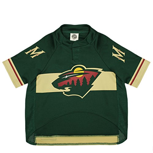Image of NHL Minnesota Wild Jersey for Dogs & Cats, X-Large. - Let Your Pet Be A Real NHL Fan!