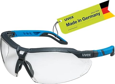 Uvex i-5 – okulary ochronne klasy premium – okulary do prasowania – bardzo odporne na zarysowania, zaparowanie i regulowane