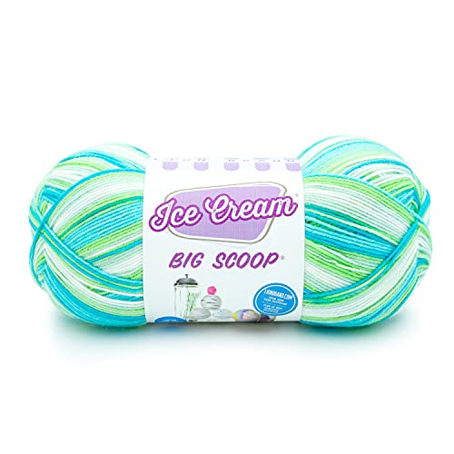 Lion Brand Yarn 922-247E 100% Acrylic Ice Cream Big Scoop Yarn, Green Tea, 1022m Length