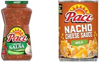 Bundle of Pace Chunky Mild Salsa, 16 oz Jar + Pace Mild Nacho Cheese Sauce, 10.5 oz Can