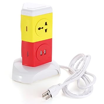 Generic 250V Rotating Socket Intelligent Patch Panel USB Plug Board Power Strip Plug: US Plug