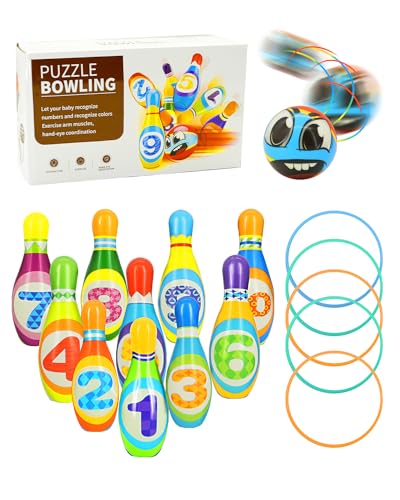 TayBong Bowling Set Kinder, 17-teiliges Kegelspiel