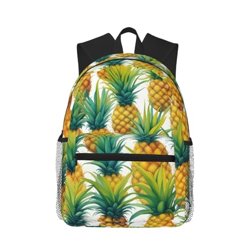 Sac à dos ananas exotique noir : le bagage polyvalent parfait