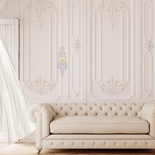 Candelabro de pared vintage de hierro forjado con estructura artística colgante 7