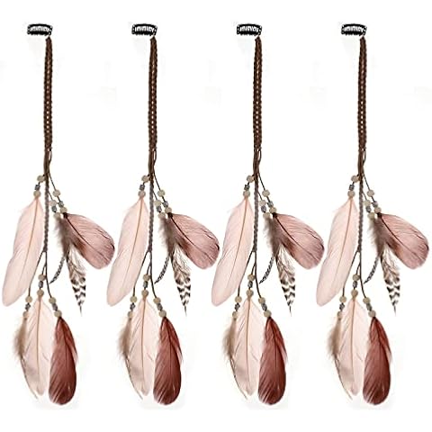 MWOOT 4 Piezas Clips de Pelo Pluma Cover