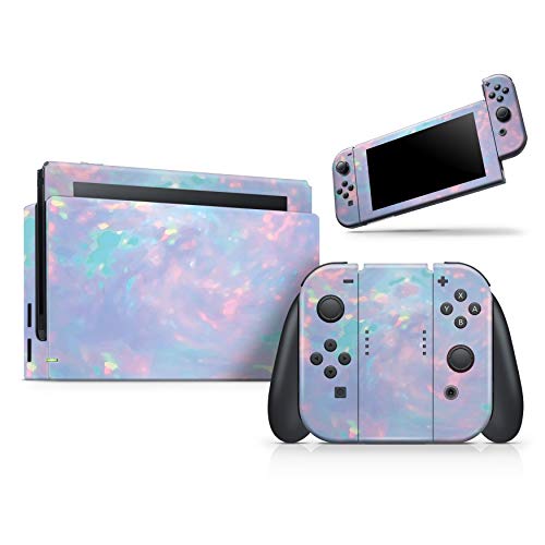 Design Skinz Blurry Opal Gemstone - Skin Decal Protective Scratch-Resistant Removable Vinyl Wrap Kit Compatible with The Nintendo Switch Console & JoyCons Bundle