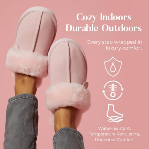 Image of Fireside by Dearfoams womens Sydney Genuine Shearling Scuff