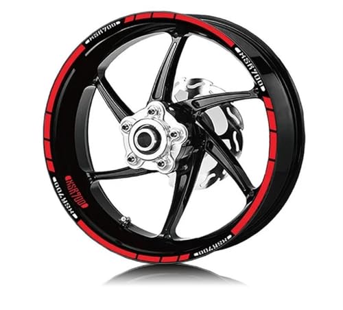 NMBZVE Felgenaufkleber Motorradzubehör Radaufkleber Reflektierende Radaufkleber Abziehbilder Reflektierende Felgen Für Y&amaha XSR700 XSR900(Style 6)