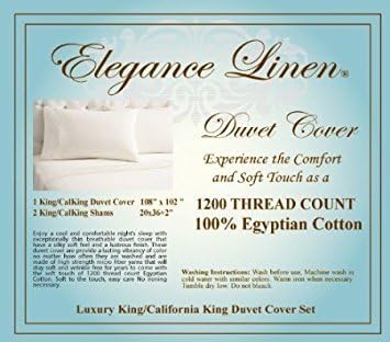 Miniatura 2 de Elegance Linen 1200 Thread Count Wrinkle & Fade Resistant Ultra Soft Luxurious Egyptian Quality 3pc Duvet Cover Set, Solid, KingCal-King, Black