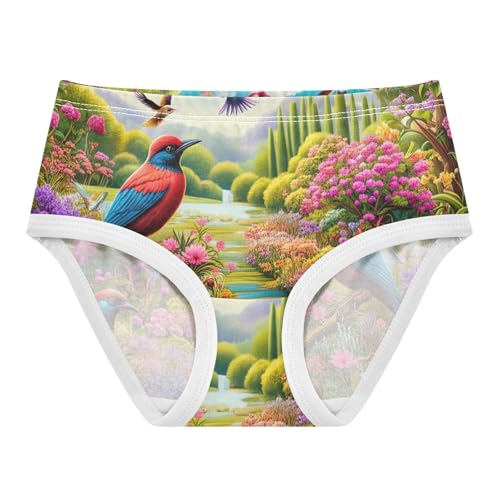 Animal Girls Underwear Toddlers 2t Cotton Little Girl Panties Colorful Birds Flowers Briefs Underpants