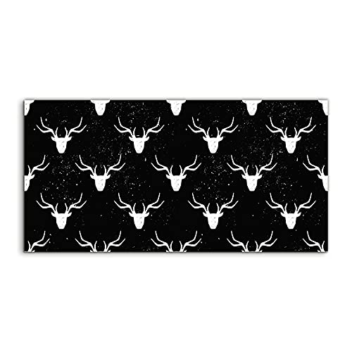 Tableau cerf verre trempé pour chambre et salon design nature moderne 140x70