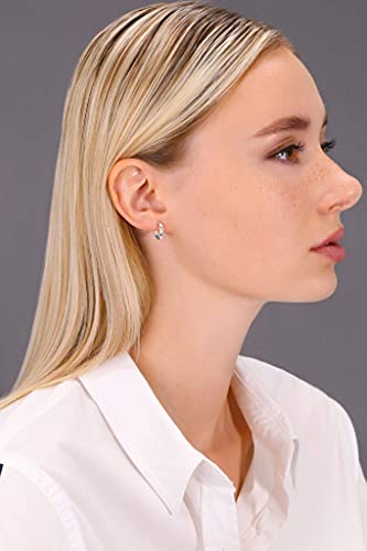 14k White Gold Classic Round Hoop Earrings2