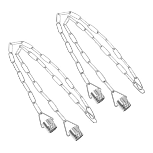 Angoily 2 Piezas Cadena De Lámparas De Minería Metálica Unidades Cadena De Eslabones Para Colgar Luces Para Fábrica o Taller Ajustable