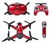 Fututech - Adesivi in PVC per DJI FPV Combo Drone Goggles Telecomando Joystick (Bright Red)