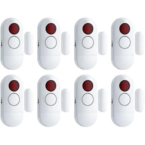 Door Alarm, Door Window Alarm, Door and Window Alarms for Home Security, Door Alarms When Opened, 2-in-1 Alarm & Reminder, 120DB Pool Alarms for Door, Burglar Alarms for Home Security(8 Pack) Cover