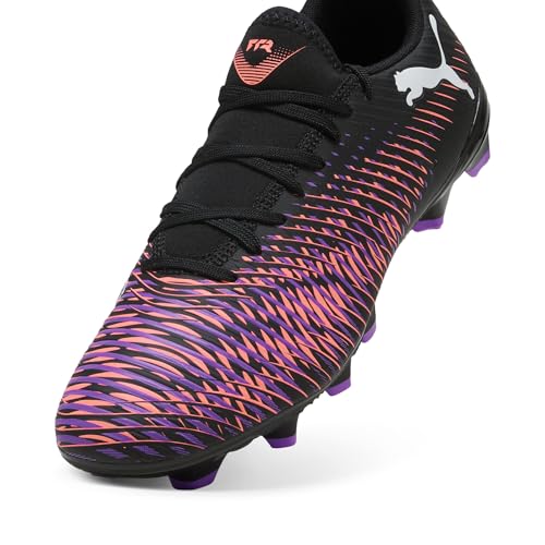 Puma Future 8 Play FG/AG, Unisex Fussballschuh, Puma Black-Puma White-Glowing RED,