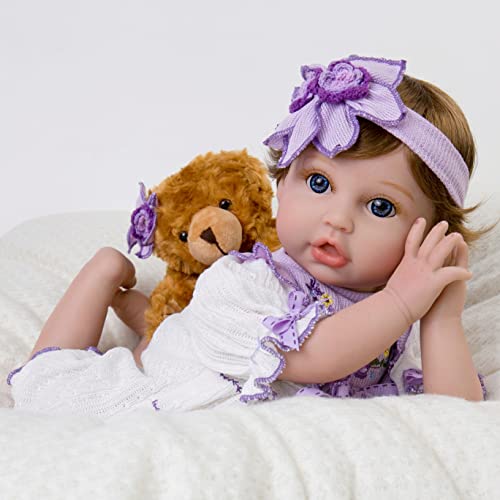 Aori Reborn Baby Dolls - Lifelike Baby Girl Doll With Soft Vinly Limbs And Weighted Body, 22 Inch #TOP3