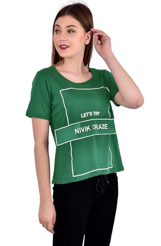 Image of NIVIK Printed Cotton T-Shirt for Women