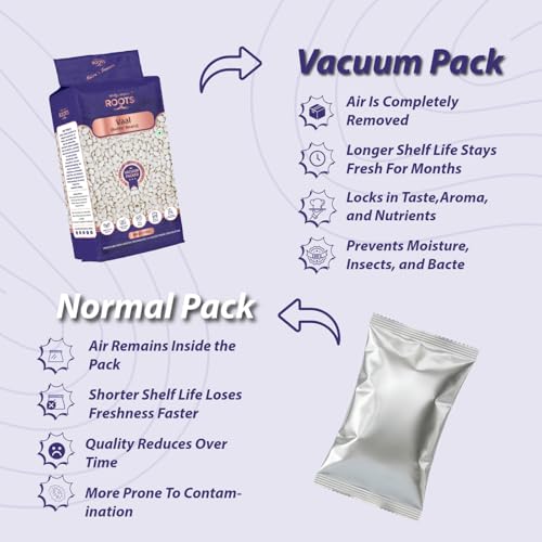 Image of Roots Vaal Butter Beans 500 Gram | Premium Surti Vaal | Protein & Fiber Rich Pulses | Hygienically Packed | Vacuum Packed | Preservative Free | Fresh & Natural Indian Lentils | Wholesome Plant-Based Protein