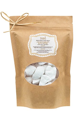 Decadent Vanilla Aromatherapy Bath Rocks For Women: Enriched With Argan Oil, Olive Oil, Coca Butter, Shea Butter, And Vitamin E #TOP27