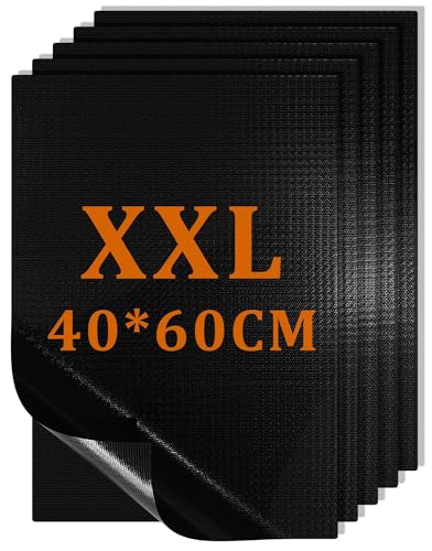 Grillmatte für Gasgrill/Elektrogrill/Holzkohlegrill, 5er Set 40x60CM Grillmatten Grillplatte, Grill Unterlage Backmatte Backpapier Wiederverwendbar（Bürste und Klammer nicht enthalten） 1