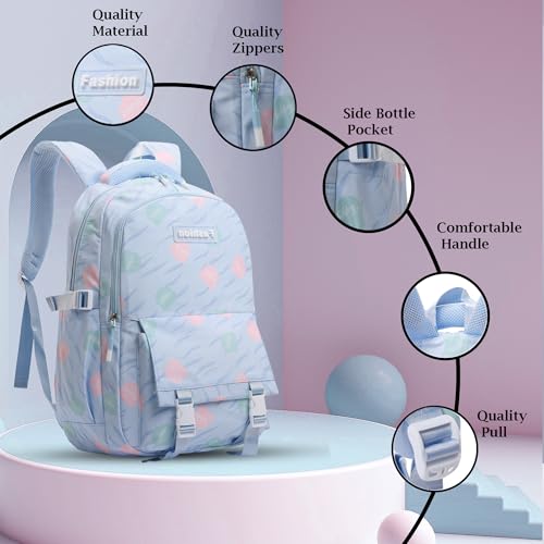 Image of Tinytot 30 Litre Japanese Korean Style School Bag Water-Resistant Laptop & Travel Backpack - Unisex Large 18 Inches Multipurpose Student Backpack for Boys & Girls, Men & Women