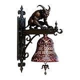 Opilroyn Cloches décoratives, pendentif gothique effrayant en forme d'animal   Cloche murale en résine   Pour jardin, cour, appartement, ferme, porte d'entrée, hôtel, boutique