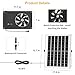 Solar Exhaust Fan with Battery and 3H/6H Timer, High Speed IP65 Waterproof Solar Powered Ventilation Fan for Chicken Coop, Greenhouse, Dog House and Shed, Low Noise (16.4FT Cord, 1 Pack)