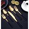 Amazon.com: Black Silverware Set for 8 Modern 40 Piece Flatware Set 18/ ...