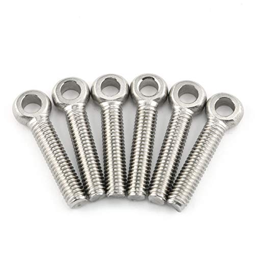 Image of E-outstanding Lifting Ring Eye Bolt 6PCS M8x40mm 304 Stainless Steel Eye Bolt Screw Axle Pin Split Pin Shaft Pin Dowel Bolt Ring Screw Loop Hole Bolt