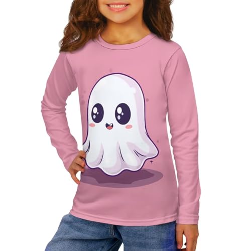 Image of Girls Long Sleeve Shirts Casual Crewneck Soft T-shirts for Girls 3-16 Years Old
