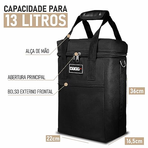 Bolsa Térmica Dagg Porta Vinho Wine Bag Para Bebidas Impermeável 4 Garrafas Taças Com Alça Premium