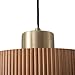 NOVA of California Tambo Pendant Light - Natural Ash Wood Finish, Weathered Brass