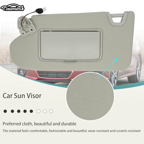 image for CRAZYPARTS Driver Left Side Sun Visor Replacement Compatible with Niss