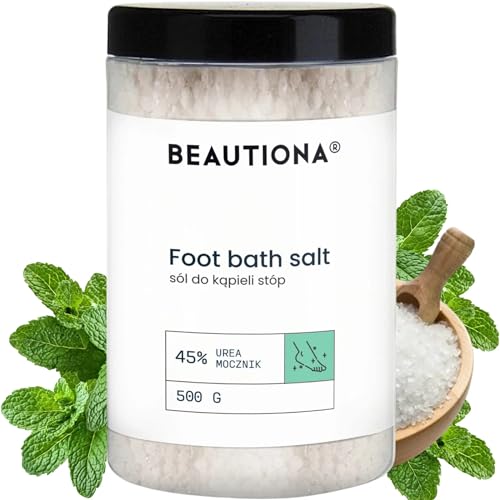 Epsom Fußbad-Salz 500g - Macht Hornhaut weich, beruhigt müde Füße, bereitet auf Pediküre vor. (500 g, Minze)