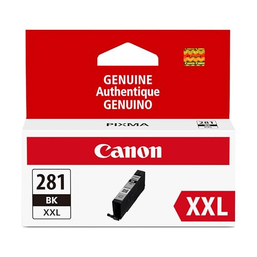 Encre noire CLI-281XXL haute capacité Canon texte net sur TS8120 et TR7520