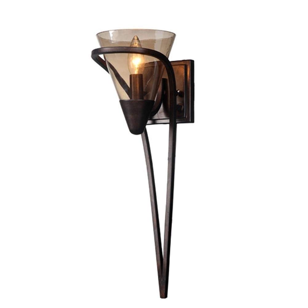 Lampada da Parete per Soggiorno di Campagna Americana per Il Tempo Libero, retrò Pastorale Europea, Semplice, Ristorante, Camera da Letto, Studio, Bar, Lampada da Parete in Vetro, Comodino, Parete,