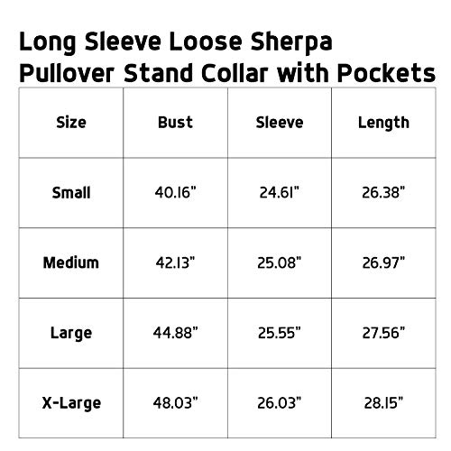 Lilly Posh Womens Fleece Sherpa Fuzzy Zipper Long Sleeve Loose Pullover Green