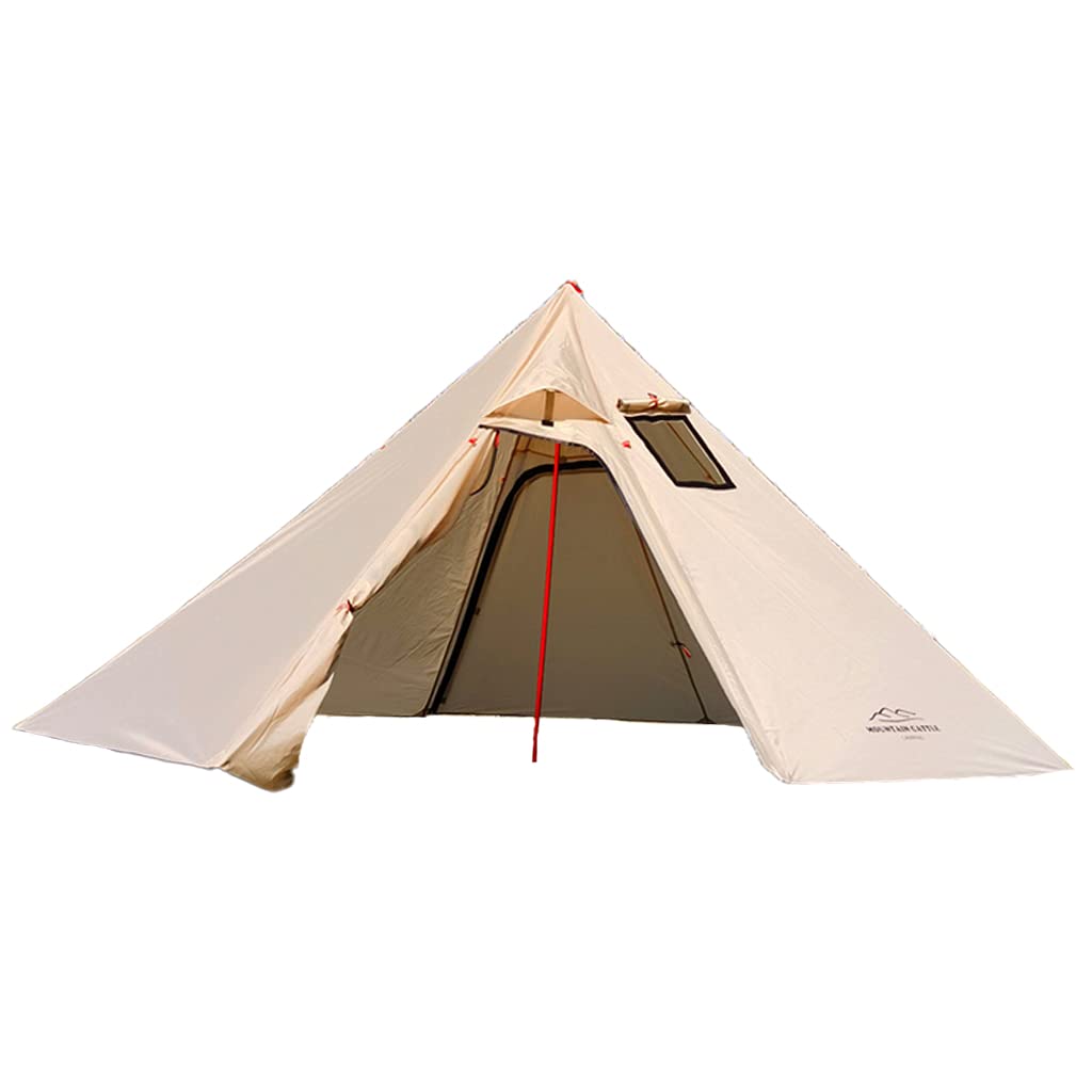 YIJU Lightweight Hot Tent with Fireproof Flue Window Four Season Teepee  Tents with Stove Waterproof for Hiking Tent Stove Travel, Khaki :  Amazon.ca: Sports u0026 Outdoors