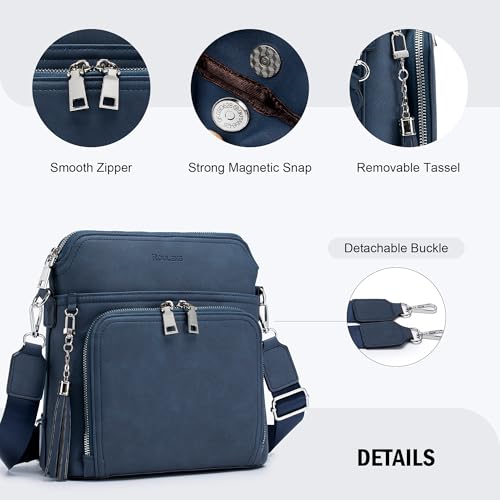 Roulens Crossbody Bag For Women,Lightweight Medium Crossbody Purse Soft Leather Women'S Shoulder Handbags With Tassel thumb #5