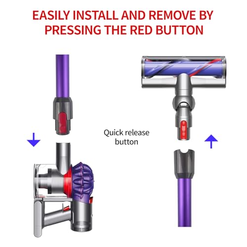 CHALVIOR Verlängerungsrohr für Staubsauger, Schnellspanner Verlängerungsrohr für Dyson V15 V11 V10 V8 V7 Stabstaubsauger, Ersatzteile Verlängerungsstange ist 72cm, Rohr Zubehör, Lila