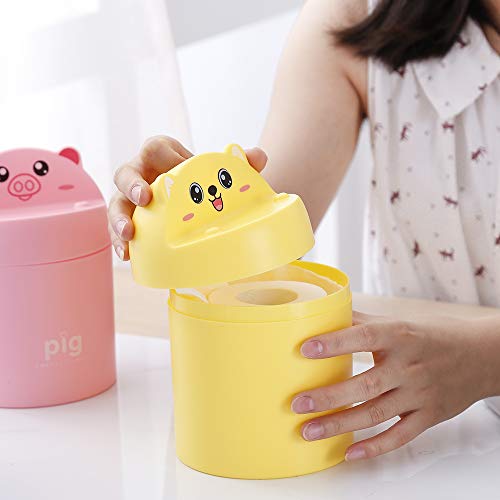 Splenssy Multifunctionele papieren handdoekhouder mobiele telefoon houder huishoudelijke opbergdoos geel - Image 6