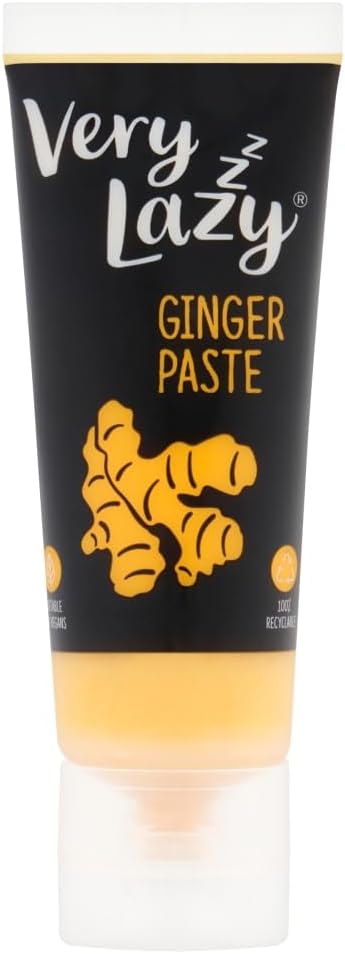 Very Lazy Ginger Paste 75g Tube – Premium Ginger Paste in a Tube – Ready to Use Root Ginger for Home Cooking, Sauce, Pasta & Marinades – Ginger for Tea