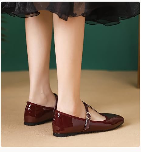 Elegant T-Shaped Buckle Strap Mary Jane Flats for Women, Dressy Ballet Flat Shoes Suitable for Business, Office, Casual, and Slip-On Styles3