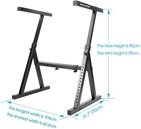 Neewer Z-Style Keyboard Stand - Heavy Duty Steel Construction with Solid Locking System, Support Stand for Piano Keyboard Instrument