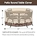Vailge Round Patio Furniture Covers, 100% Waterproof Outdoor Table Chair Set Covers, Anti-Fading Cover for Outdoor Furniture Set, UV Resistant (Beige&brown, 62