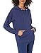 The Drop Women's Remi Loose French Terry Long Sleeve Hoodie Sweatshirt , Navy, S