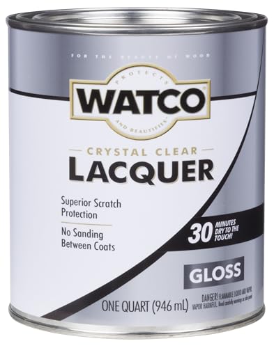 Watco 63041 Lacquer Clear Wood Finish, Quart, Gloss Clear