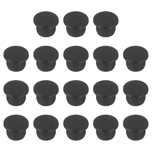 Image of MECCANIXITY 18pcs T-Shaped Silicone Plugs 14mm 9 /16 Inch Dia Snap in Plug Hole Seal Cover Round Rubber Stopper for 13.5-14mm Holes Kitchen Rubber Bulkheads Waterproof Sealing, Black